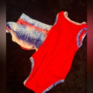 Birdie Bean 4th of July 2 piece skirt set